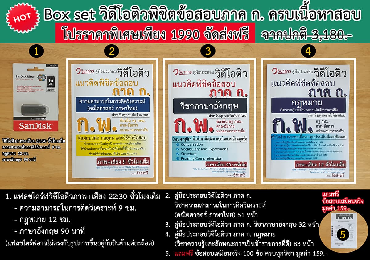 Box set วิดีโอติวพิชิตข้อสอบภาค ก.